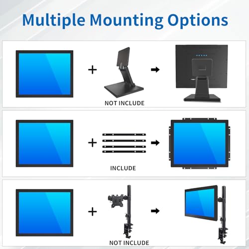 Image of 17 Inch Open Frame Touch Monitor, PCAP 10-Point Touch Industrial Touchscreen Monitor, with HDMI /VGA /DVI Interface, Active Matrix TFT LCD,LED Backlight, with VESA Mount