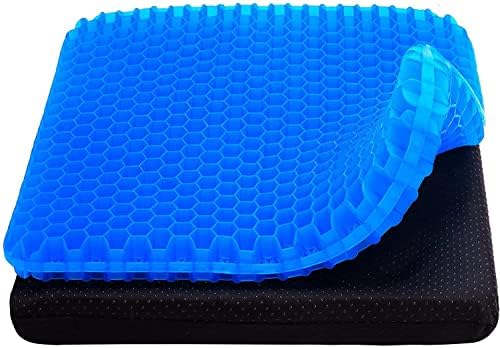 Genérico Cojin de Gel Extra Grande refrescante, superblando, 50 x 50 x 5 cm, Ideal para Gamers, Silla de Ruedas,Coche, Oficina, Alivio Dolor Espalda y coxis.