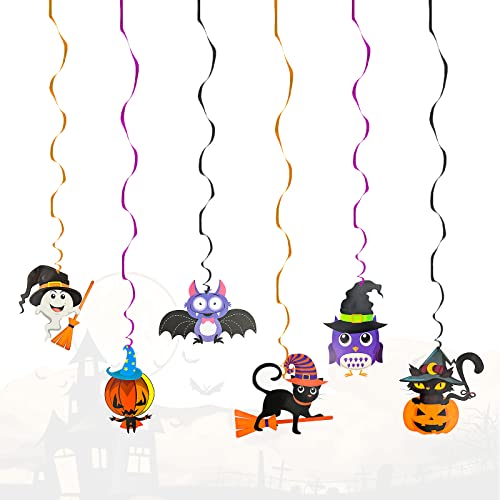 ERWOLO Halloween Papier Dekoration Halloween Aufhängen Geist Schläger Spinne Kürbis für Sankt Martin Party, Outdoor, Innendekoration, Junge Mädchen Kinder Cover