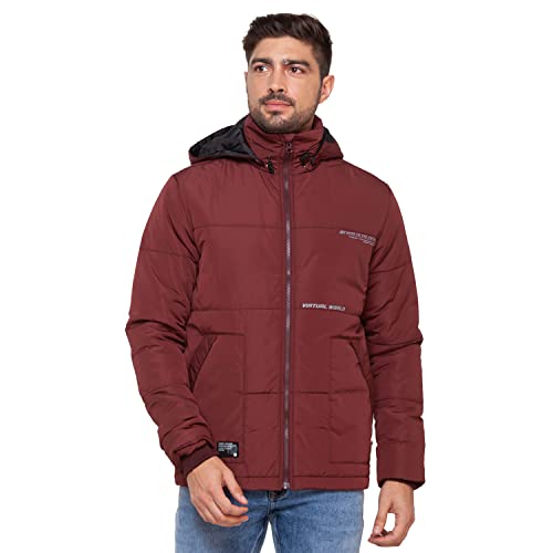 Image of Spykar Bottle Nylon Standard Length Full Sleeve Casual Jacket For Men