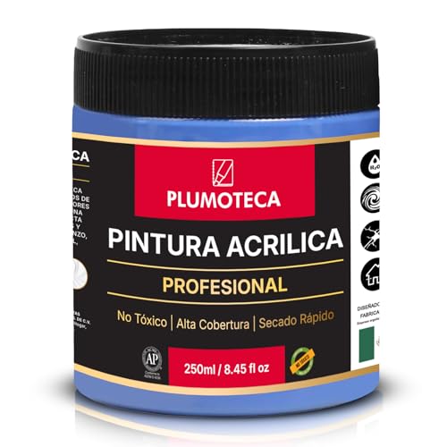 Listado de Ropa Azul los mejores 10. 43 PLUMOTECA Pintura Acrílica 250ml / 500ml Para Tela, Lona y Tenis Fórmula Flexible y Duradera que No se Agrietará, Alta Cobertura, Secado Rápido Lienzo, Ropa, Madera, Cerámica,...