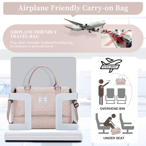 Weekender Bags for Women, Travel Duffel Bag with Shoes Compartment by SYCNB - Used condition - Image 8