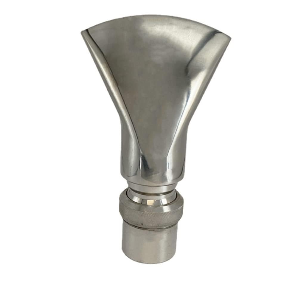 Drincoshow 1/2'3/4" 1" 1.5" 2" 2.5" 3" Fan-Shaped Fountain Nozzle SS304 Flat Mouth Spray Nozzle Water Spray Head for Garden Water Fountains and Ponds (SS304-2 Adjustable Duckbilled)