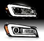 AKKON - Fit 2013-2016 GMC Acadia 2017 Limited HID/Xenon Projector Black Headlight Passenger Right Side w/[LED Tube] Parking Lamp