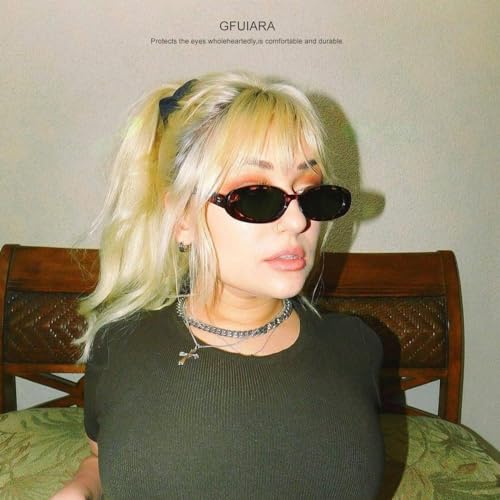 Oval Sunglasses for Women Men Fashion Small 90s Style Sun Glasses UV4002