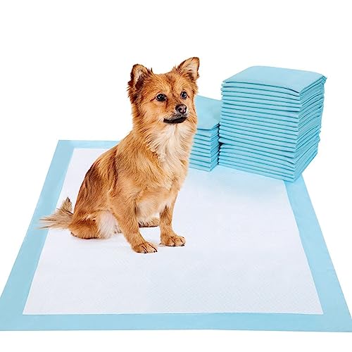 Image of Generic 100 Count Water Proof and Super Soft Dog Training Pads for Dogs and Puppies (White, Wood Pulp, Water-Absorbing Polymer, Non-Woven Fabric, Medium)