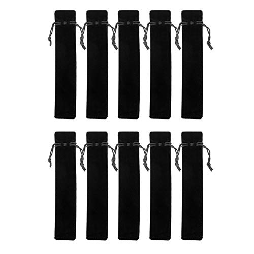 10 Pieces Pen Pouch Velvet Drawstring Pen Bag Velvet Case Pencil Bag for Pen and Pencil Bag Rope