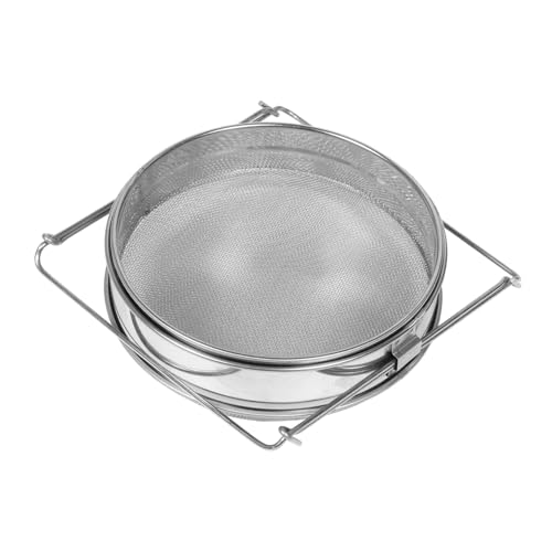 BRIGHTFUFU 1PC Stainless Steel Handheld Flour Sifter Double Layer Mesh Strainer for Baking Efficient Kitchen Tool for Powdered Sugar and Flour Easy to Clean and Maintain