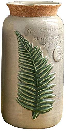 Vase rétro en céramique rose pour fleurs séchées et décoration de table basse