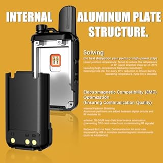 4 Pack Nationwide Unlimited Range Walkie Talkies Poc Two-Way Radio Long Range,Pre-Installed Sim Card (Free for Life) Suitable for Fleet Dispatch/Construction Site Collaboration/Family Emergencies