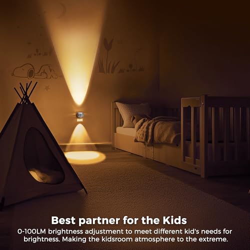 Image of L LOHAS LED Night Light Projector, Night Lights Plug into Wall, Dusk to Dawn Sensor, Silver Swivel Nightlight for Kids, Soft White Ambient Lighting for Bathroom, Gaming Room,2 Pack