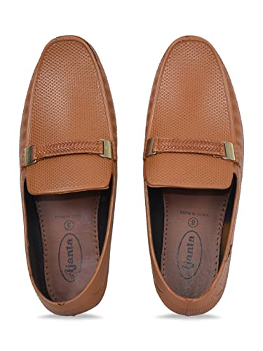 Image of AJANTA Men's Slip-on PVC Loafer | Waterproof & Rain Shoes| Slip Resistant Flexible Outsole | Lightweight Formal Moccasins for Office & Party