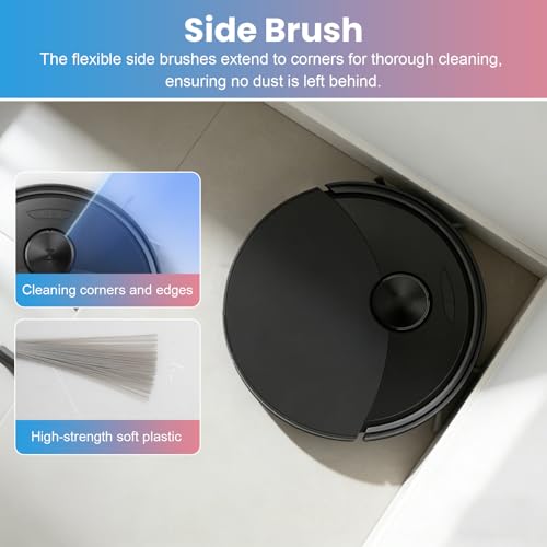 Image of 25 Pack Replacement Accessories Kit Compatible with Roborock Q10 S5+ Robot Vacuum, 1 Main Brush, 6 Dust Bags 6 Side Brushes, 4 Mop Pads, 6 HEPA Filters, 1 Screwdriver, 1 Cleaning Tool