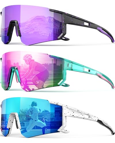 OUKEMAX Gafas de sol deportivas polarizadas para mujeres y hombres, protección UV400, lentes TAC para correr, ciclismo, béisbol, senderismo