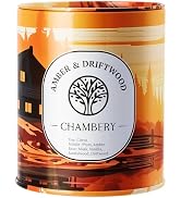 CHAMBERY Amber & Driftwood Candle | Autumn Sunset Over Nashville Forest Cottage in Premium Tin | ...