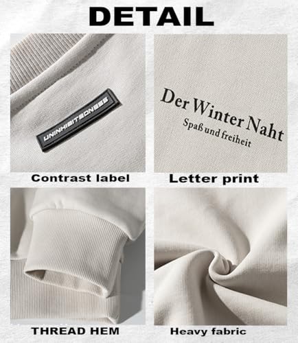 men's Oversized Graphic Letter Print Sweatshirts Crewneck Pullover Heavyweight Hoodies Long Sleeve Streetwear Hoodie4