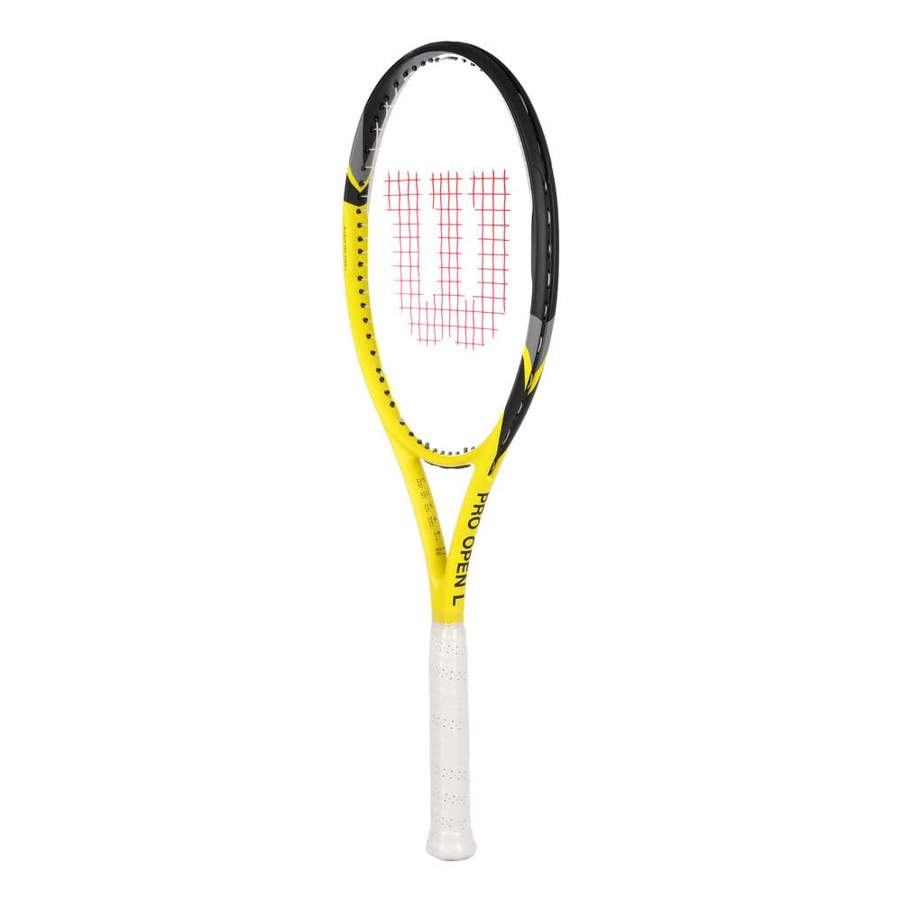 Wilson PRO Open l Incordata: Sì 280g Racchette da Tennis Racchette da torneo Nero - Giallo 1
