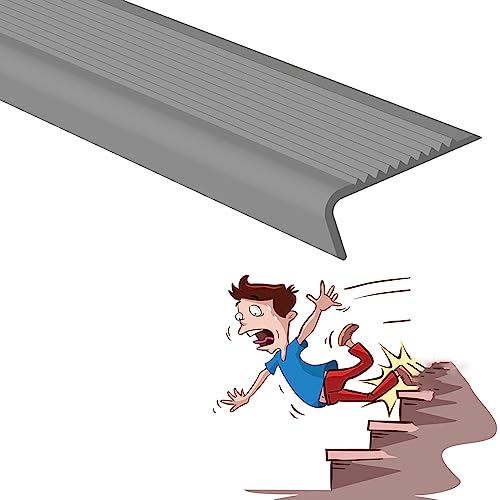 階段用粘着ストリップ 屋外スロープステッピングマット 階段L字型滑り止めPVCゴムコーナー 階段滑り止めストリップ、すべり止め、転倒防止、強粘着力、階段 滑り止め テープ ゴム製コーナーガードストリップ、自己接着、屋内と屋外の階段に最適 (Color :