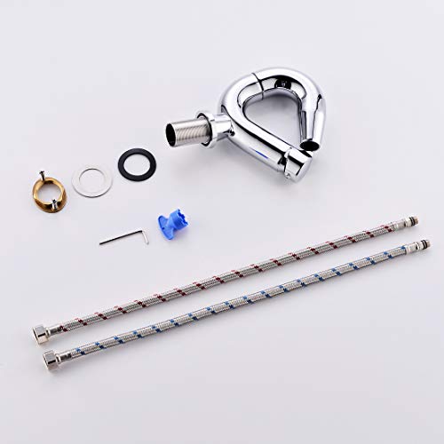 Aimadi Design Mischbatterie Bad Wasserhahn Badarmatur Waschtischarmatur Waschbeckenarmatur Waschbecken Badezimmer Chrom