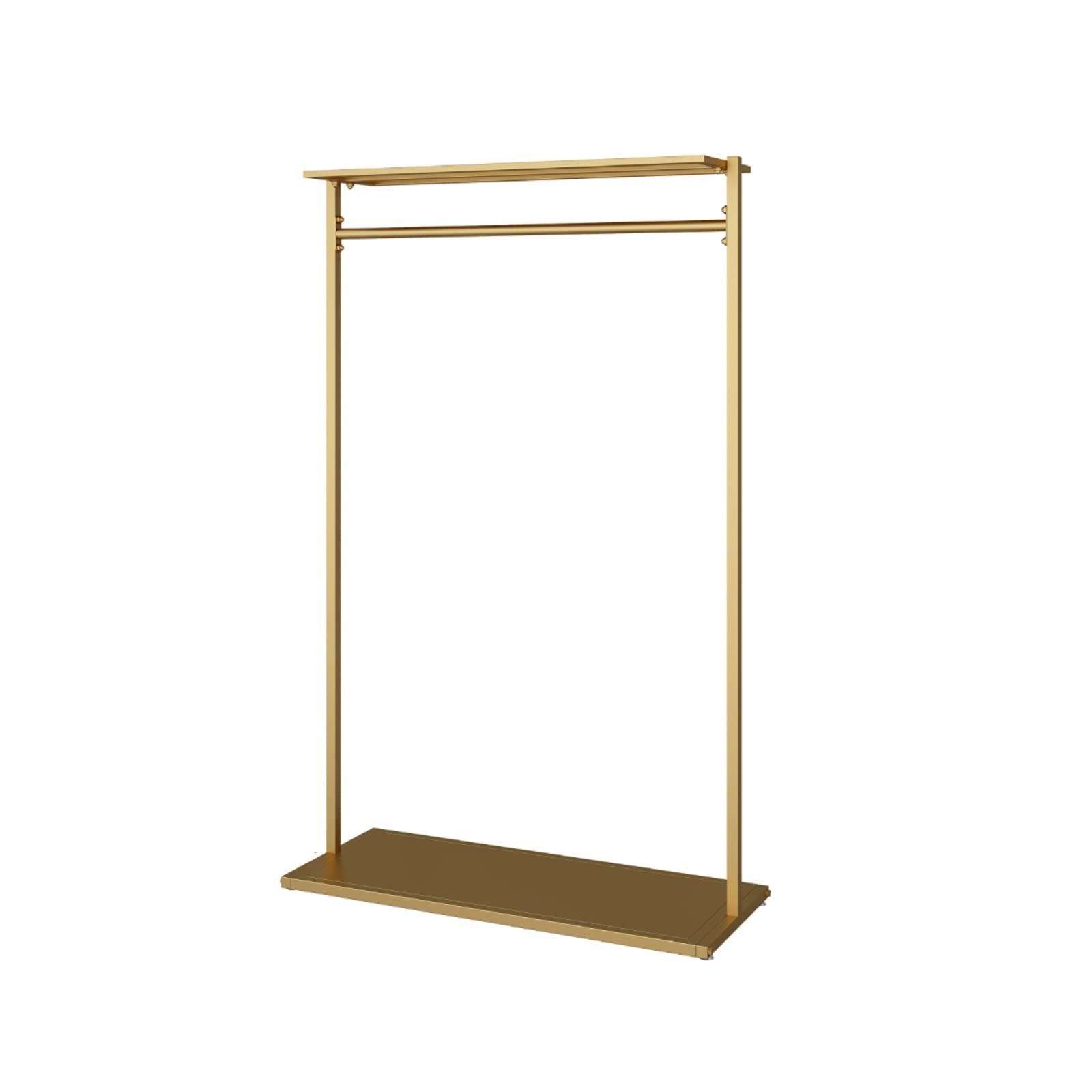 YNBSHGAA Multifunctional Gold Clothes Rack - Simple Floor Hanger for Bedroom, Living Room, Retail Store, Freestanding Garment Shelf, Large Size, Stylish Home nizer,Gold-Peque?o