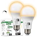 Qualilux Dimmable Dusk to Dawn Light Bulbs Outdoor, Automatic Light Sensing Bulb, 1000LM, 75W Equivalent, Soft White 2700K, LED 12W, A19 E26 Base, 2-Pack, HQ-H030