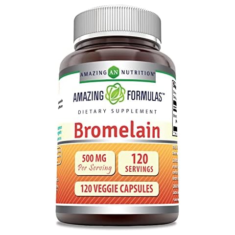 Amazing Formulas Bromelain 500mg 2400 GDU Veggie Capsules Cover