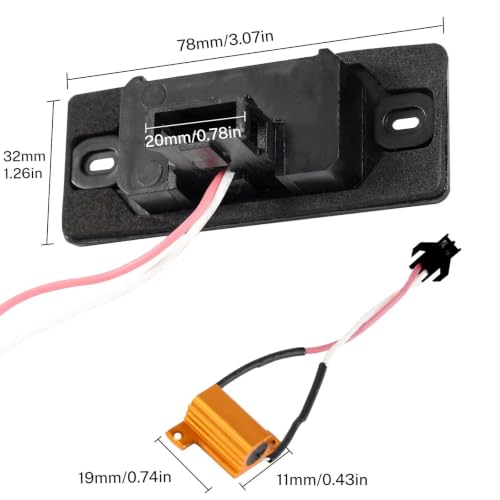 Lámpara de luz matrícula para evitar multas en VW Tiguan 2007 a 2011 5