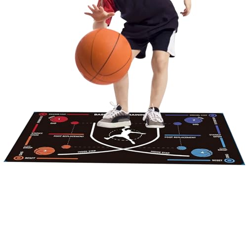 Tuxuseo Esterilla de entrenamiento de baloncesto, alfombrilla portátil para entrenamiento de habilidad, alfombrilla de entrenamiento de baloncesto, alfombrilla de suelo, para interior y exterior