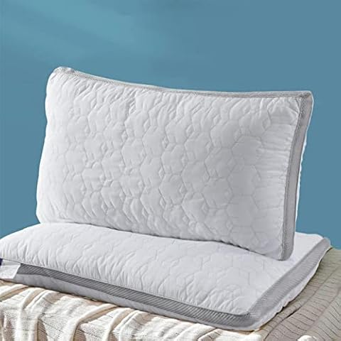 Aisbo Soft Hotel Pillows 2 Pack Quilted Cover -Hotel Quality Filled Pillows Ultra Soft and Fluffy Designed For Sleeping, Bed Pillows 48 x 74 cm… Cover