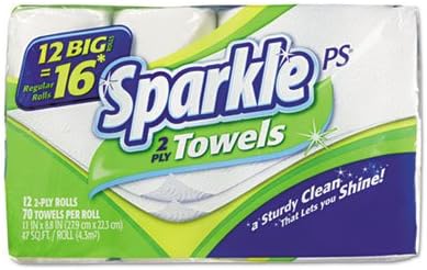 Sparkle ps Two-Ply Premium Perforated Paper Towel, 11 x 8 4/5, White, 70/Roll, 12/CT