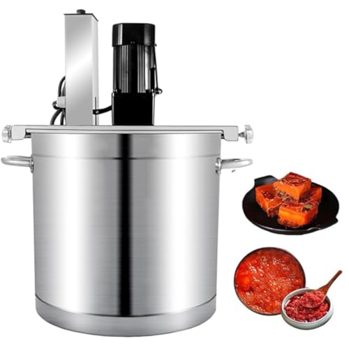 Máquina mezcladora eléctrica para alimentos, capacidad de 25 litros, raspador agitador de 4 cuchillas, ideal para hacer mermelada, salsa y condimentos