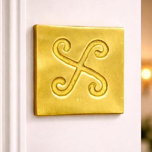 Image of Plus Value Brass Spiral Block for North-West Entrance Main Door Bedroom Kitchen Toilet Vastu Dosh Nivaran Remedies Products Items for Home & Office