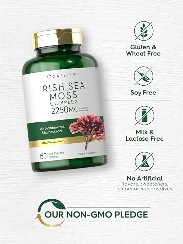 Carlyle Irish Sea Moss + Bladderwrack & Burdock Capsules (150 ct) — view 5