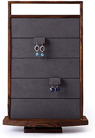 Rustic Jewelry Organizer Wooden Bracelet Holder Mount Display Holder for Earrings Necklaces Bracelets Rings and Many Other Accessories image 5
