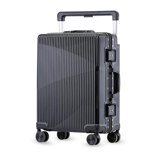 THE CLOWNFISH Aeroglide Series - Bolsas para carrito de viaje | Maleta para viajes | Bolsas de equipaje | Policarbonato | 41 litros | 60 cm | Pequeño, Aeroglide-Gris, 20 Inch, Equipaje