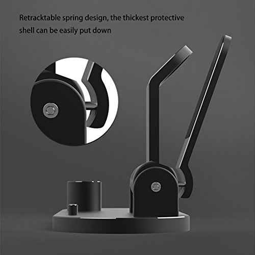 Apple Watch Charging Stand, Facever 2 In 1 Metal Aluminum Holder & Charger Dock Station For Iwatch Series 3/2/1, Iphone X 8 7 6 Plus 5 5C, Ipod (Black) #TOP2