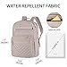 VANKEAN 15.6 Inch Laptop Backpack for Women Work Bag Fashion with USB Port, Waterproof Stylish Travel Bags Casual Daypacks for College, Business, Light Dusty Pink