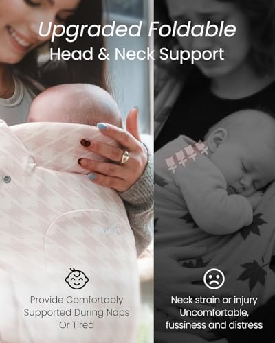 Image of GROWNSY Newborn Carrier, Ergonomic, Cozy Baby Carrier, Tweed Pink