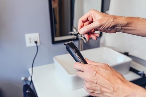 Andis 563070 inLINER All-in-One Cordless Beard & Hair Trimmer, 12-Piece Kit, Compact and Quiet, Removeable T-Blade, Includes Shaver Head Attachment, Black by Andis - Image 4