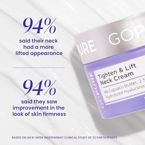 goPure Tighten & Lift Neck & Chest Moisturizer Cream for Visibly Firming, Tightening and Lifting the Look of Wrinkles & Crepey Skin, 1.7oz — view 2