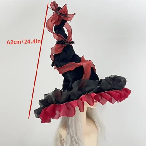 Chapeau de sorcière d'Halloween pliable et léger pour femmes - 5