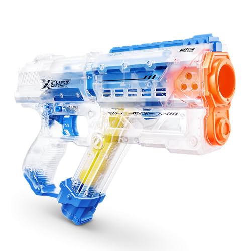 XSHOT Chaos Meteor Blaster Pack with 12 Rounds by ZURU, Dart Blaster Outdoor Toy Guns with Easy Reload & Rapid Speed for Boys, Kids and Adults aged 14+