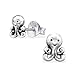 Laimons Mädchen Kids Kinder-Ohrstecker Ohrringe Kinderschmuck Krake oxidiert Oktopus 6mm Sterling Silber 925
