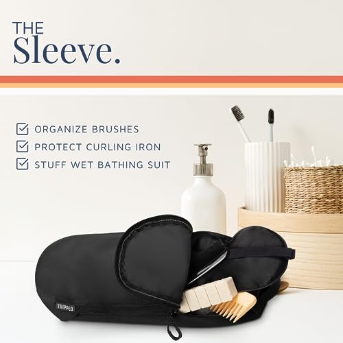 Toiletry Bag Kit Set: Hanging Travel Toiletry Bag + 311 TSA Cosmetic Liquid Bag + Ultralight Accessory Organizer Pouch, Black Ripstop, 3 Piece Toiletry Set