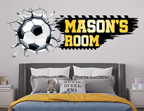 Vinilo decorativo personalizado fútbol para habitación infantil miniatura 2