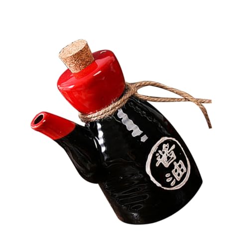 Holibanna Botella de Condimentos de Cerámica Salsa Resistente Altas Limpiar