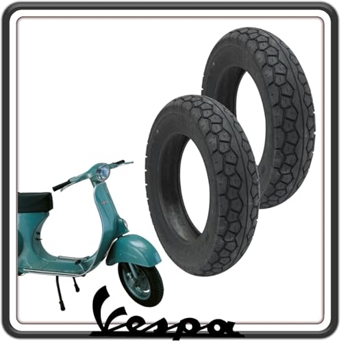 RICAMBIO COMPATIBILE KIT 2 GOMME COPERTONE COPERTONI PNEUMATICO PNEUMATICI MISURA 2.75-9 COMPATIBILI CON PIAGGIO VESPA 50 N - L - R VERSIONE CON FARO TONDO.