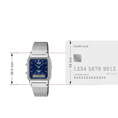 Image of Casio Vintage AQ-230EM-2ADF Analog-Digital Blue Watch Unisex (D417)