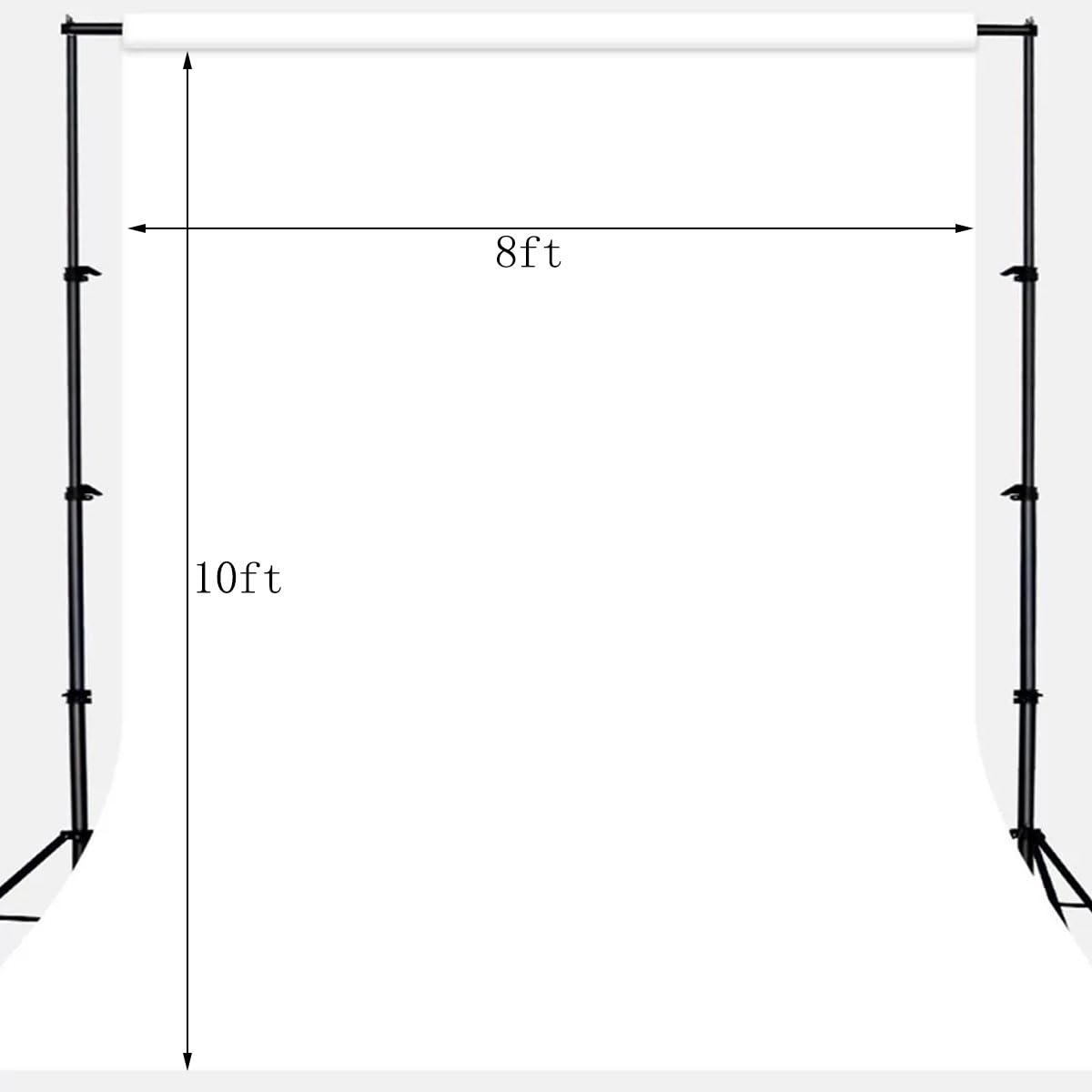 Solid Photography Backdrop Background Chromakey Muslin Portrait Background Screen for Photo Video Studio… (White, 8x10ft): 8x10ft White