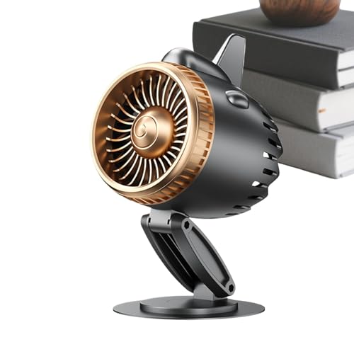 Genérico Ventilador de escritorio turbina de avión creativo, 5 velocidades fuerte flujo de aire 360° giratorio, ventilador silencioso plegable recargable USB para casa oficina regalo